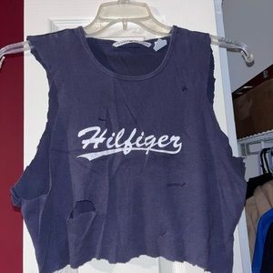 VINTAGE Hilfiger distressed crop top